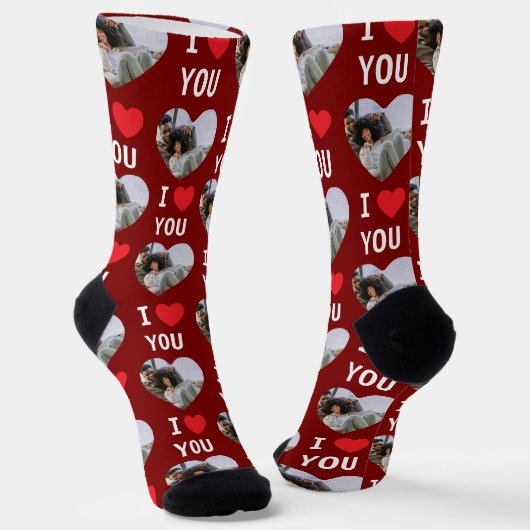 4 FotoCollage I Liebe Sie Socken (Gewinkelt)