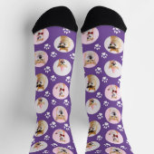 4 FotoCollage Machen Sie Ihre eigenen Fun Dog Sock Socken (Oben)