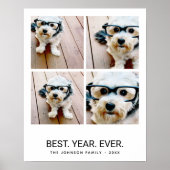 4 FotoCollage Minimalistisch - Best Year Ever Post Poster (Vorne)