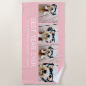 4 FotoCollage Minimalistisch - Beste Jahresblüte Strandtuch (Vorderseite)