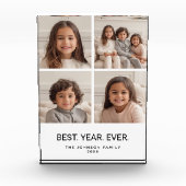 4 FotoCollage Minimalistisch - Bestes Jahr Fotoblock (Vorderseite)