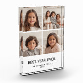 4 FotoCollage Minimalistisch - Bestes Jahr Fotoblock (Links)