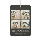 4 FotoCollage Minimalistisch - Bestes Jahr für Sch Autolufterfrischer (Vorderseite)