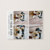 4 FotoCollage Minimalistisch - Bestes Jahr für Sch Puzzle (Horizontal)