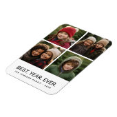 4 FotoCollage Minimalistisch - Bestes Jahr Magnet (Linke Seite)