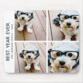 4 FotoCollage Minimalistisch - Bestes Jahr Mousepad (Vorne)