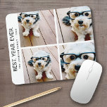 4 FotoCollage Minimalistisch - Bestes Jahr Mousepad<br><div class="desc">Benutzen Sie Ihr Lieblings-Foto oder Ihre Bilder,  um Spaß zu haben und mit Freunden zu teilen. Ein minimalistisches Design mit nur Snapshots und einem Textblock.</div>