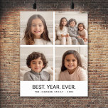 4 FotoCollage Minimalistisch - Bestes Jahr Poster<br><div class="desc">Benutzen Sie Ihr Lieblings-Foto oder Ihre Bilder,  um Spaß zu haben und mit Freunden zu teilen. Ein minimalistisches Design mit nur Snapshots und einem Textblock.</div>