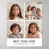 4 FotoCollage Minimalistisch - Bestes Jahr Poster (Vorne)