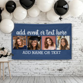 4 FotoCollage mit 2 Textzeilen - Party Banner