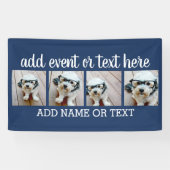 4 FotoCollage mit 2 Textzeilen - Party Banner (Horizontal)