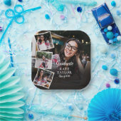 4 FotoCollage Moderne Graduierungsparty Pappteller (Party)