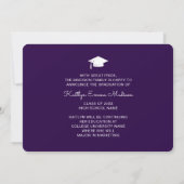 4 FotoCollage Modernes Drehbuch Lila Grad Ankündigung (Rückseite)