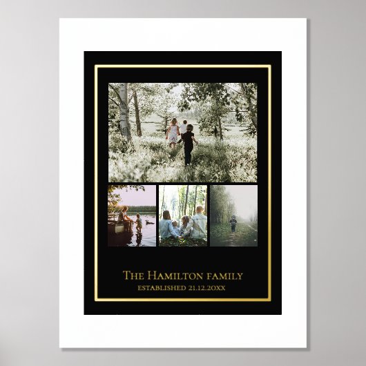 4 FotoCollage Personalisiert Foliendrucke (Vorderseite)