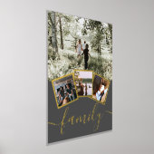 4 FotoCollage Personalisierte Familientypografie Foliendrucke (Ablage )