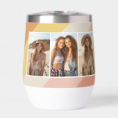 4 FotoCollage - Retro Streifen - ungepflegter Name (Vorderseite)