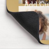 4 FotoCollage - Sie können den Hintergrund Gold än Mousepad (Ecke)