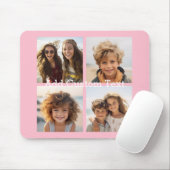 4 FotoCollage - Sie können den Hintergrund rosa än Mousepad (Mit Mouse)