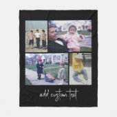 4 FotoCollage - Sie können die Hintergrundfarbe än Fleecedecke (Vorderseite)