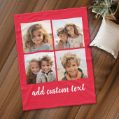 4 FotoCollage - Sie können die Hintergrundfarbe än Fleecedecke