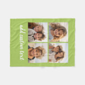 4 FotoCollage - Sie können die Hintergrundfarbe än Fleecedecke (Vorderseite (Horizontal))