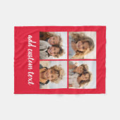 4 FotoCollage - Sie können die Hintergrundfarbe än Fleecedecke (Vorderseite (Horizontal))