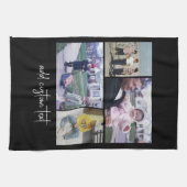 4 FotoCollage - Sie können die Hintergrundfarbe än Geschirrtuch (Horizontal)