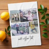 4 FotoCollage - Sie können die Hintergrundfarbe än Geschirrtuch