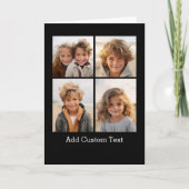 4 FotoCollage - Sie können die Hintergrundfarbe än Karte (Vorderseite)