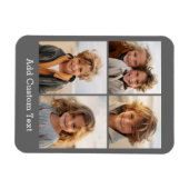 4 FotoCollage - Sie können die Hintergrundfarbe än Magnet (Horizontal)