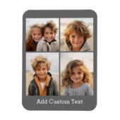 4 FotoCollage - Sie können die Hintergrundfarbe än Magnet (Vertikal)