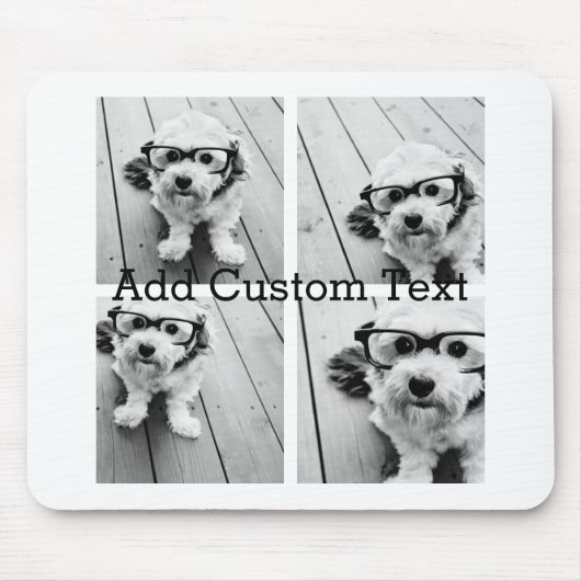 4 FotoCollage - Sie können die Hintergrundfarbe än Mousepad (Vorne)