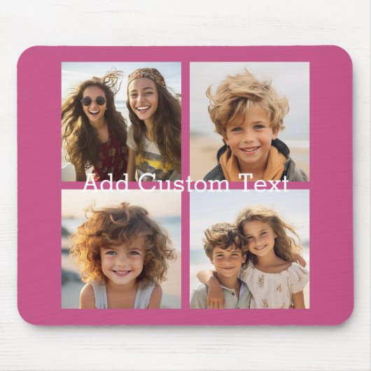 4 FotoCollage - Sie können die Hintergrundfarbe än Mousepad (Vorne)