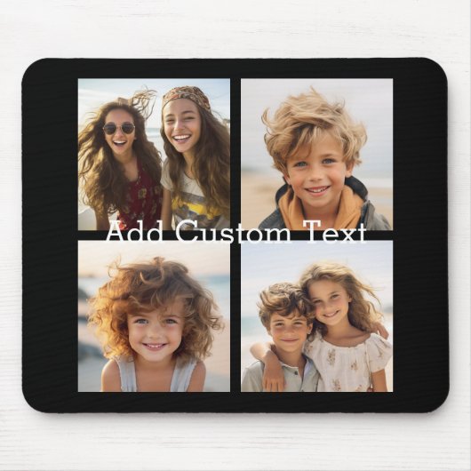 4 FotoCollage - Sie können die Hintergrundfarbe än Mousepad (Vorne)