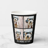 4 FotoCollage - Sie können die Hintergrundfarbe än Pappbecher (Vorderseite)