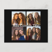 4 FotoCollage - Sie können die Hintergrundfarbe än Postkarte (Vorderseite)