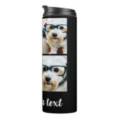 4 FotoCollage - Sie können die Hintergrundfarbe än Thermosbecher (Nach rechts gedreht)