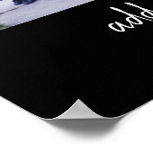 4 FotoCollage - Sie können die schwarze Farbe ände Poster (Ecke)