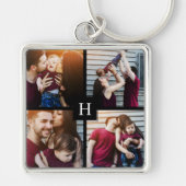 4-FotoCollage und Monogramm Schlüsselanhänger (Vorne)