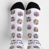 4 FotoCollage und Personalisierter Text Socken (Oben)