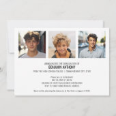 4 FotoCollage - Volle Pic Mod Graduation Party Einladung (Rückseite)