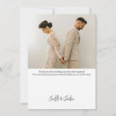 4 Fotografien für Personalisierte Hochzeiten Dankeskarte (Rückseite)