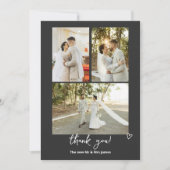 4 Fotografien für Personalisierte Hochzeiten Dankeskarte (Vorderseite)