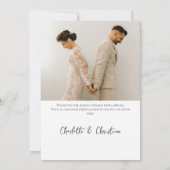 4 Fotografien für Personalisierte Hochzeiten Dankeskarte (Rückseite)