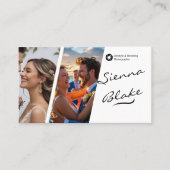 4 Fotografien Moderner eleganter Hochzeitsfotograf Visitenkarte (Vorderseite)