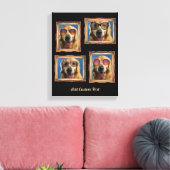 4 Fotoklebstoff Vintage Rahmen Hunde Haustiere Fam Leinwanddruck (Insitu (Wohnzimmer))