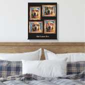 4 Fotoklebstoff Vintage Rahmen Hunde Haustiere Fam Leinwanddruck (Insitu (Schlafzimmer))