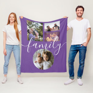 4 Fotokollagenfamilie Personalisiert Fleecedecke