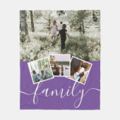 4 Fotokollagenfamilie Personalisiert Fleecedecke (Vorderseite)