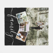 4 Fotokollagenfamilie Personalisiert Fleecedecke (Vorderseite (Horizontal))